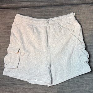 Gray Women's Baggy Cargo Shorts